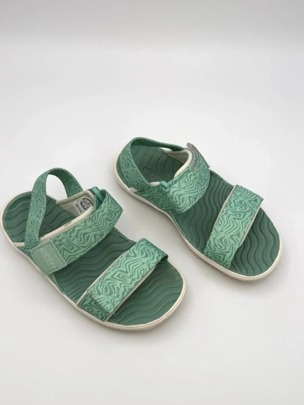 KEEN Elle Backstrap Toddler Sandals Lichen Star White US 10 M